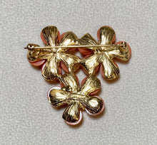 Load image into Gallery viewer, AUTHENTIC SWOBODA FLOWER BROOCH ~ CORAL, PEARL