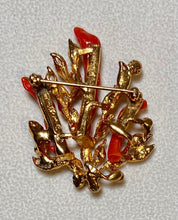 Load image into Gallery viewer, AUTHENTIC SWOBODA CORAL REEF BROOCH ~ CORAL, FRESH WATER PEARL