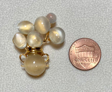 Load image into Gallery viewer, AUTHENTIC SWOBODA FLOWER VASE BROOCH ~ GENUINE MOONSTONE
