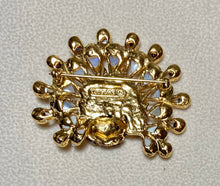 Load image into Gallery viewer, AUTHENTIC SWOBODA PEACOCK BROOCH ~ GENUINE OPAL, GARNET