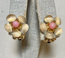 Load image into Gallery viewer, AUTHENTIC SWOBODA EARRINGS ~  MOONSTONE, CORAL
