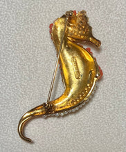 Load image into Gallery viewer, AUTHENTIC SWOBODA SEAHORSE ~ CORAL, PEARL, RUBY EYE

