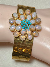 Load image into Gallery viewer, AUTHENTIC SWOBODA CUFF BRACELET ~ GENUINE OPAL, TURQUOISE

