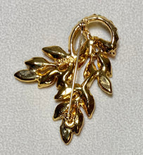 Load image into Gallery viewer, AUTHENTIC SWOBODA FLOWER BROOCH ~ PERIDOT, CARNELIAN
