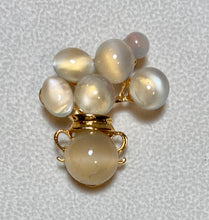 Load image into Gallery viewer, AUTHENTIC SWOBODA FLOWER VASE BROOCH  ~ GENUINE MOONSTONE
