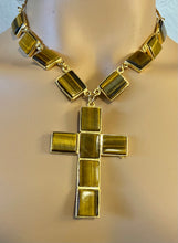 Load image into Gallery viewer, AUTHENTIC SWOBODA CROSS NECKLACE ~ TIGER EYES
