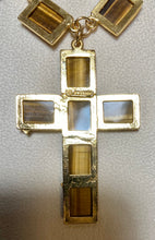 Load image into Gallery viewer, AUTHENTIC SWOBODA CROSS NECKLACE ~ TIGER EYES
