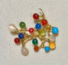 Load image into Gallery viewer, AUTHENTIC SWOBODA TREE OF LIFE BROOCH ~ MULTI-STONE

