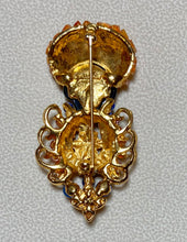 Load image into Gallery viewer, Authentic Swoboda Blackamoor Brooch ~ Carnelian, Opal, Sodalite
