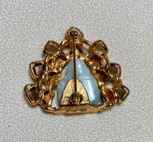 Load image into Gallery viewer, Authentic Swoboda Buddha Brooch ~ Garnet and Jadeite Buddha
