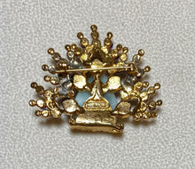 Load image into Gallery viewer, Authentic Swoboda Buddha Brooch ~ Garnet and Jadeite Buddha

