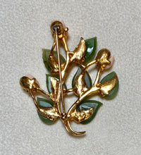Load image into Gallery viewer, AUTHENTIC SWOBODA FLOWER BROOCH ~ JADE, CORAL
