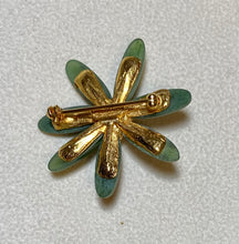 Load image into Gallery viewer, AUTHENTIC SWOBODA FLOWER BROOCH ~ JADE, PEARL
