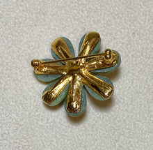 Load image into Gallery viewer, AUTHENTIC SWOBODA FLOWER BROOCH ~ JADE, PEARL

