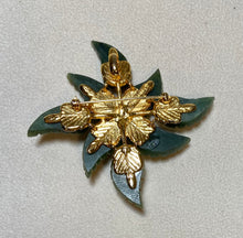 Load image into Gallery viewer, AUTHENTIC SWOBODA FLOWER PIN/PENDANT ~ JADE, CORAL
