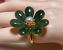 Load image into Gallery viewer, AUTHENTIC SWOBODA RING  ~ Jade, Pearl
