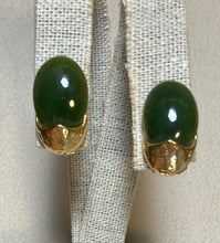 Load image into Gallery viewer, AUTHENTIC SWOBODA EARRINGS ~ JADE ~ CLIP-ON
