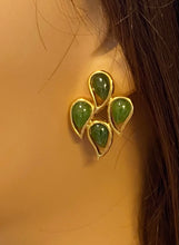Load image into Gallery viewer, AUTHENTIC SWOBODA EARRINGS ~ JADE ~ PIERCED
