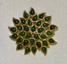 Load image into Gallery viewer, AUTHENTIC SWOBODA STARBURST BROOCH ~ JADE
