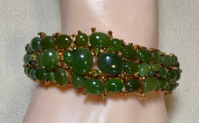 Load image into Gallery viewer, AUTHENTIC SWOBODA CUFF BRACELET ~ JADE, PERIDOT
