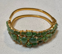 Load image into Gallery viewer, AUTHENTIC SWOBODA CUFF BRACELET ~ JADE, PERIDOT

