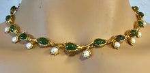 Load image into Gallery viewer, AUTHENTIC SWOBODA NECKLACE ~ Jade, Fresh Water Pearl
