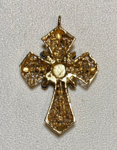 Load image into Gallery viewer, Authentic Swoboda Cross Pendant ~ Genuine Opal and Black Onyx
