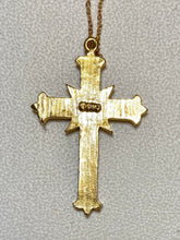 Load image into Gallery viewer, Authentic Swoboda Cross Pendant ~ Peridot, Turquolite
