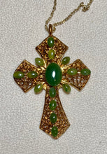 Load image into Gallery viewer, Authentic Swoboda Cross Pendant ~ JADE

