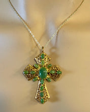 Load image into Gallery viewer, Authentic Swoboda Cross Pendant ~ JADE

