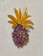 Load image into Gallery viewer, AUTHENTIC SWOBODA PINE APPLE BROOCH ~ AMETHYST
