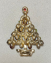 Load image into Gallery viewer, Authentic Swoboda Christmas Tree Brooch ~ Garnet, Peridot
