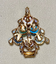 Load image into Gallery viewer, Authentic Swoboda Christmas Tree Brooch ~ MULTI-STONE, MOONSTONE, GARNET
