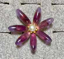 Load image into Gallery viewer, AUTHENTIC SWOBODA RING ~ AMETHYST, PEARL
