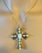 Load image into Gallery viewer, Authentic Swoboda Cross Pendant ~ Genuine Australian Opal
