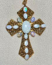 Load image into Gallery viewer, Authentic Swoboda Cross Pendant ~ Genuine Australian Opal
