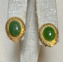 Load image into Gallery viewer, AUTHENTIC SWOBODA EARRINGS ~ JADE ~ CLIP-ON
