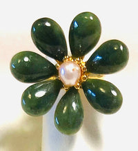 Load image into Gallery viewer, AUTHENTIC SWOBODA RING  ~ Jade, Pearl
