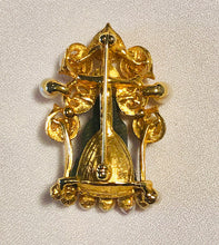 Load image into Gallery viewer, Authentic Swoboda Buddha Brooch ~ Pearl and Nephrite Buddha
